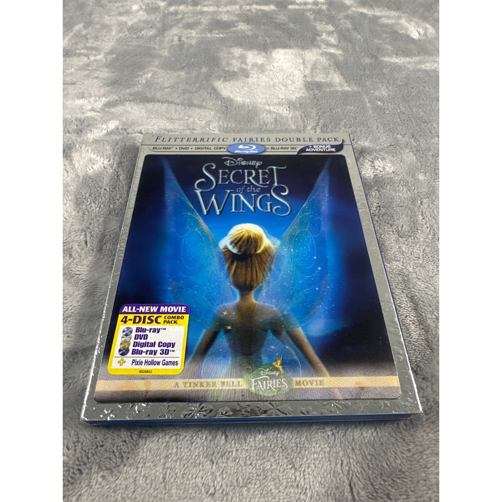 Disney Secret of the Wings Blu-ray 3D DVD 4-Disc Combo Pack Tinker Bell Fairies